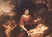 Bartolome Esteban Murillo Rest on the Flight into Egypt oil painting artist